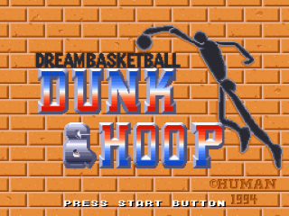 Dream Basketball title screen for Super Famicom